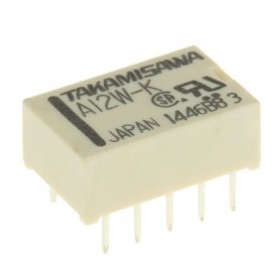A12W-K, 12VDC 2A DPTD (2 Form C) Röle, A-12W-K