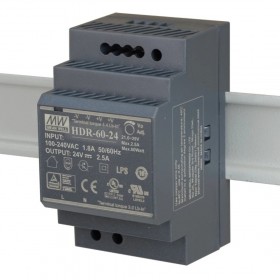 HDR-60-12, 12VDC 4.5A Ray Montaj Güç Kaynağı, Mean Well