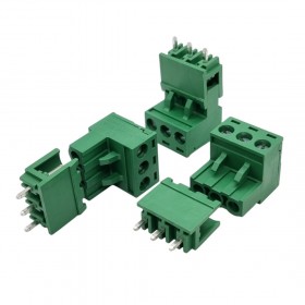 KF2EDGT-5.08-3P, 3'lü 5.08mm 180' PCB Klemens Takım