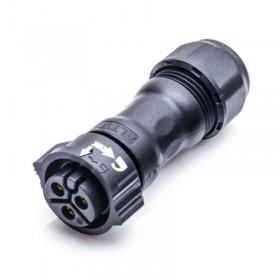 CC-03BFFA-QL8SPP, X-Lok Middle(C) Size IP68 - Dust Tight, Waterproof 3 Pin Dişi Konnektör (6.00mm ~ 8.00mm)