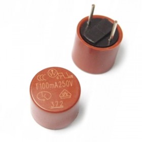 T100MA-250V, 100mA 250V (T) Gecikmeli Kondansatör Tip Sigorta