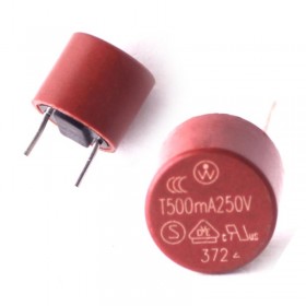 T500MA-250V, 500mA 250V (T) Gecikmeli Kondansatör Tip Sigorta