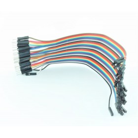 Erkek/Dişi Jumper Kablo, 10cm, 4x10 Renk, 40 Pin