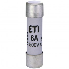 ETI 002620005, CH 10x38mm 6A 500V gG Porselen Sigorta