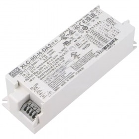 XLC-60-H-DA2, DALI2 DIM 900~1700mA Akım Seçilebilir 60W Sabit Güç LED Sürücü, Mean Well
