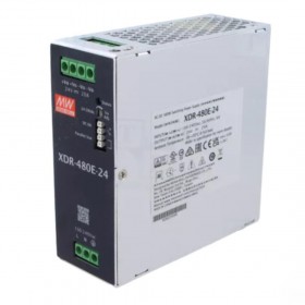 XDR-480E-36, 36VDC 13.3A 480W Ray Montaj Güç Kaynağı, Mean Well