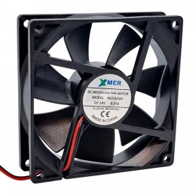 Xmer 9025S24H, 90x90x25mm 24VDC 0.25A 2 Kablolu Fan