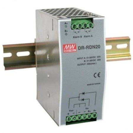 DR-RDN20, 24VDC 20A Yedekleme Modülü, Mean Well