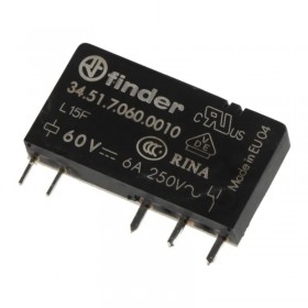 34.51.7.060.0010, 60VDC 6A SPDT (1 Form C) Röle