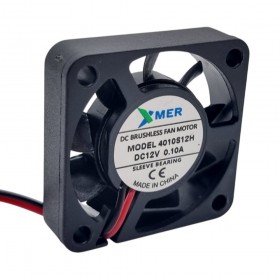 Xmer 4010S12H, 40x40x10mm 12VDC 0.10A 2 Kablolu Fan
