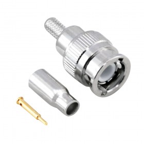 MBNC100, MBNC-100, Mini BNC Erkek Sıkmalı Konnektör, RG174