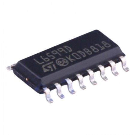 L6599D, L6599, Soft Sw PWM Controller 1-Out PH SHIFT RES 500KHz SOIC-16, L6599DTR