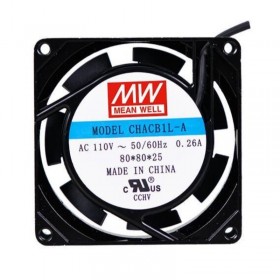CHACB1L-A-8025B, 80x80x25mm 110VAC 0.26A Fan, Mean Well