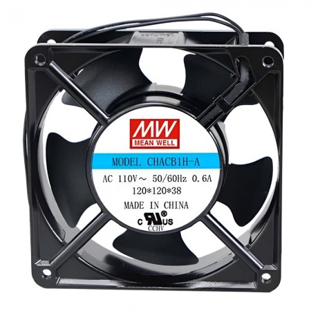CHACB1H-A-12038B, 120x120x38mm 110VAC 0.6A Fan, Mean Well
