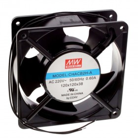 CHACB2H-A-12038B, 120x120x38mm 220VAC 0.60A Fan, Mean Well