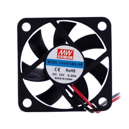 CHA4012BH-10B, 40x40x10mm 12VDC 0.20A 2 Kablolu Fan, Mean Well