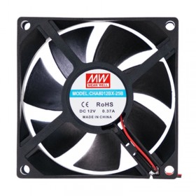 CHA8012BX-25B, 80x80x25mm 12VDC 0.37A 2 Kablolu Fan, Mean Well