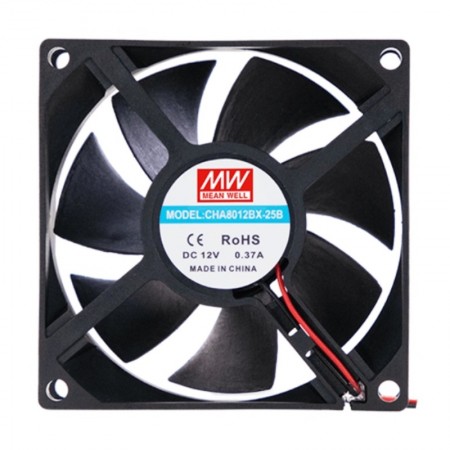 CHA8012BX-25B, 80x80x25mm 12VDC 0.37A 2 Kablolu Fan, Mean Well