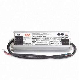 HLG-150H-24A, 24VDC 6.3A 151W Ayarlanabilir LED Sürücü, Mean Well