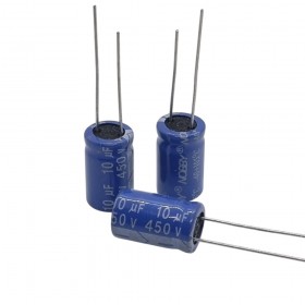 10uF 450V 10x16mm 105'C Elektrolitik Kondansatör