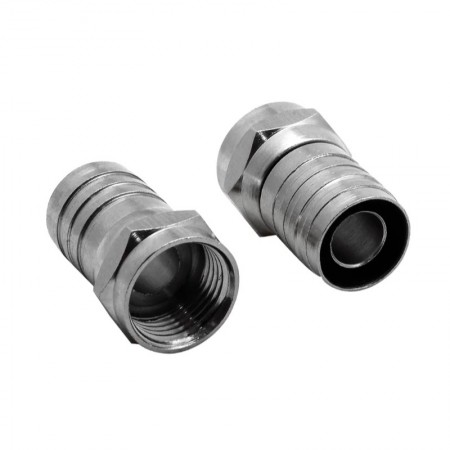 F109, F Erkek Sıkmalı Konektör, RG6