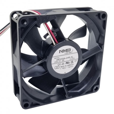 08025SA-24R-AL-D0, 80x80x25mm 24VDC 0.22A 3 Kablolu Fan