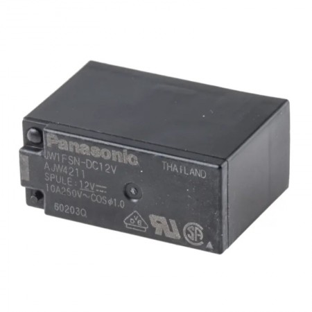 Panasonic, JW1FSN-DC12V, 12VDC 10A SPDT (1 Form C) Röle, AJW4211