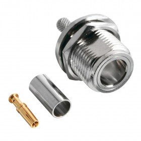 N118, N 118, N Dişi Şase Tip Sıkmalı Konnektör, RG58