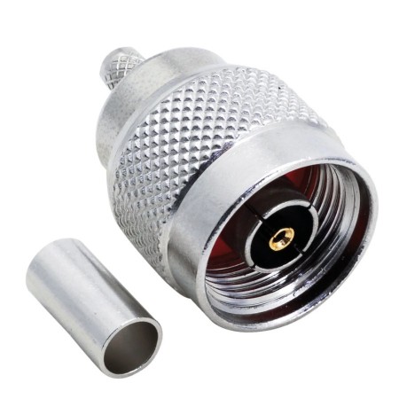 N121, N Ters Erkek Sıkmalı Konnektör, RG58