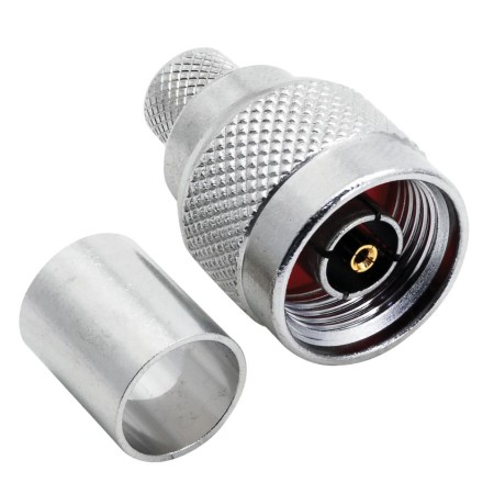 N122, N Ters Erkek Sıkmalı Konnektör, RG213