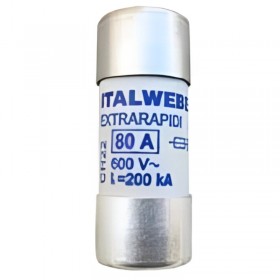 Italweber 1462080, CH22x58mm aR 80A 600V Extrarapidi Hızlı Sigorta