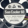 9A0612G4D01, 60x60x25mm 12VDC 0.24A 3 Kablolu Fan