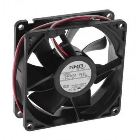 08025SA-12N-EL-D0, 80x80x25mm 12VDC 0.18A 3 Kablolu Fan