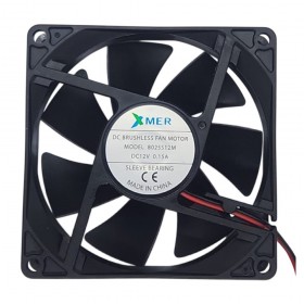 Xmer 8025S12M, 80x80x25mm 12VDC 0.15A 3000rpm 2 Kablolu Fan