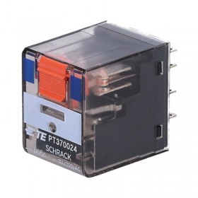 PT370024, 24VDC 10A 3PDT (3 Form C) Röle
