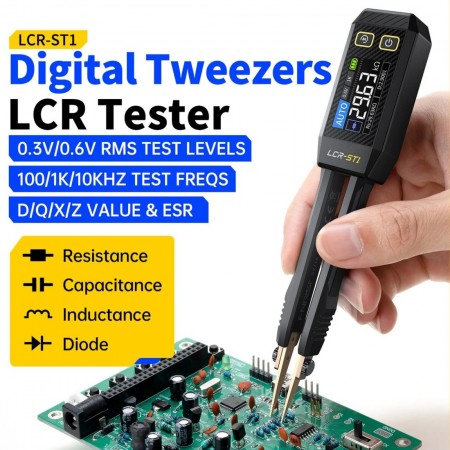 FNIRSI® LCR-ST1 Mini Akıllı Dijital Cımbız LCR SMD ESR Test Cihazı