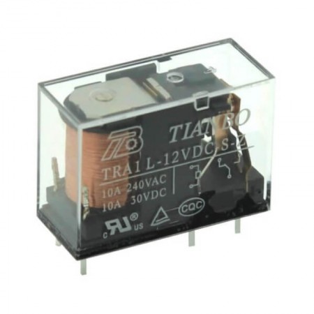 TRA1-L-12VDC-S-Z, 12VDC 10A SPDT (1 Form C) Röle