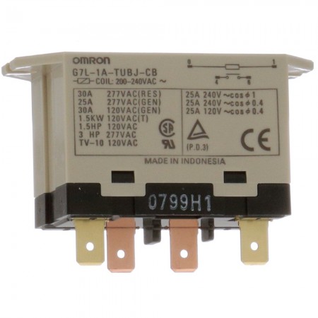 G7L-1A-TUB-J-CB-AC200/240, 230VAC 30A SPST-NO (1 Form A) Test Butonlu Röle

G7L-1A-TUBJ 220-240VAC