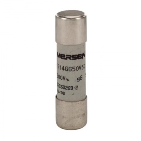 Mersen FR14GG50V50, 14x51mm 500V 50A gG 120kA Porselen Sigorta

Mersen Z219235