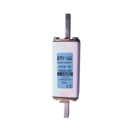 ETI 004362214, NH0 1000V 100A aR Ultra Hızlı Sigorta