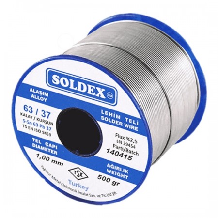 Soldex 631005 1.00mm 500gr Sn:63 Pb:37 Lehim Teli