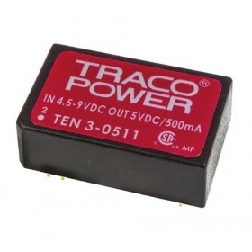 TEN 3-0511, 5Vin 5Vout 500mA 3W DC/DC Konvertör