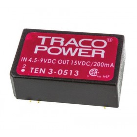 TEN 3-0513, 5Vin 15Vout 200mA 3W DC/DC Konvertör