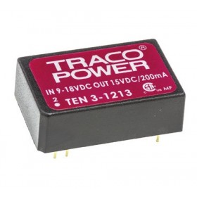 TEN 3-1213, 12Vin 15Vout 200mA 3W DC/DC Konvertör