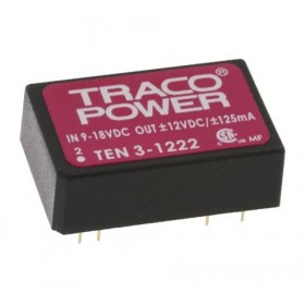 TEN 3-1222, 12Vin ±12Vout ±125mA 3W DC/DC Konvertör