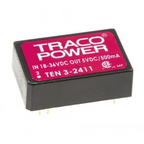 TEN 3-2411, 24Vin 5Vout 500mA 3W DC/DC Konvertör