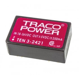 TEN 3-3421, 24Vin ±5Vout ±250mA 3W DC/DC Konvertör