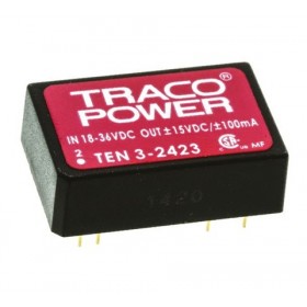 TEN 3-3423, 24Vin ±15Vout ±100mA 3W DC/DC Konvertör
