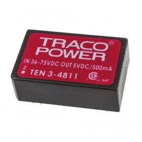 TEN 3-4811, 48Vin 5Vout 500mA 3W DC/DC Konvertör