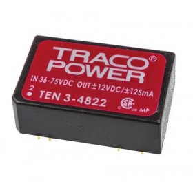 TEN 3-4822, 48Vin ±12Vout ±125mA 3W DC/DC Konvertör